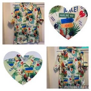 Miami‎ Marlins Tropical Hispanic Culture Vibes Shirt Short Sleeves Size Youth XL